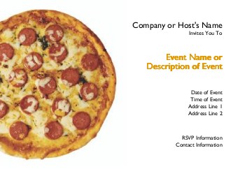 Pizza Postcard Invitation-Standard
