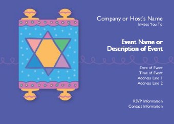 Torah Postcard Invitation-Standard