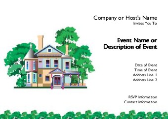 Victorian House Postcard Invitation-Standard