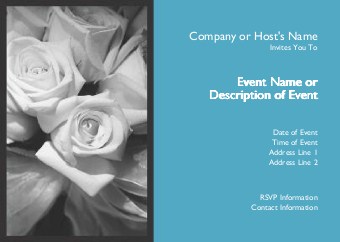 Bridal Flowers Postcard Invitation-Standard