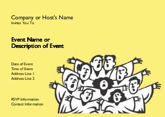 Choir Illustration Postcard Invitation-Standard