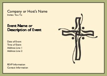 Christian Values Postcard Invitation-Standard