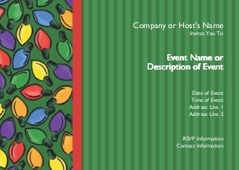 Christmas Lights Postcard Invitation-Standard