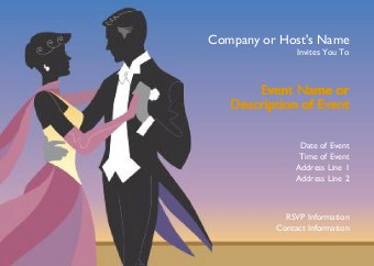 Couple Dancing Postcard Invitation-Standard