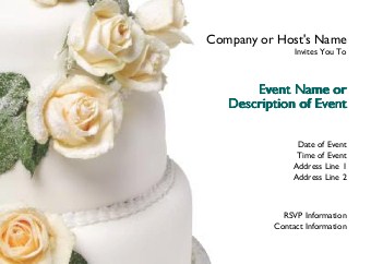 Fabulous Fondant Postcard Invitation-Standard
