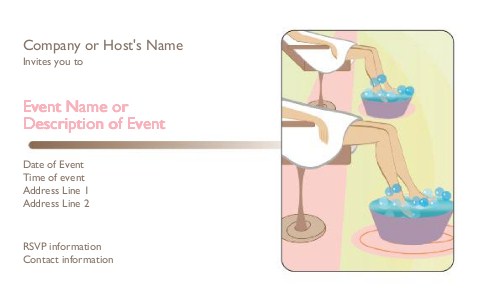 Foot Rest Postcard Invitation-Oversized