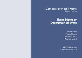 Grey and Blue Postcard Invitation-Standard