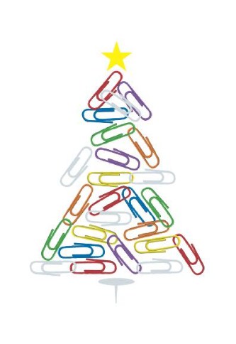 Coloured Christmas Tree Personalised Christmas Cards