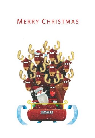 Stacked Reindeer Personalised Christmas Cards