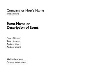 Create Your Own-Standard Postcard Invitation-Standard