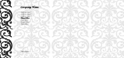 Elegant Lace Full Colour Compliment Slips