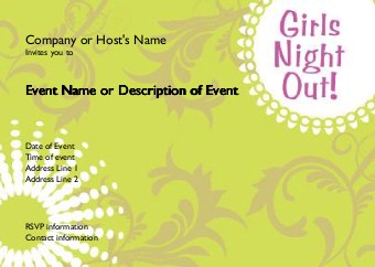 Girls n Gifts Postcard Invitation-Standard
