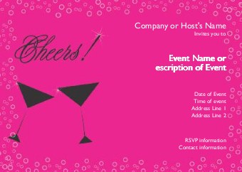 Twinkly Toast Postcard Invitation-Standard