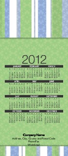 Floral Stripes Slim Calendar Cards