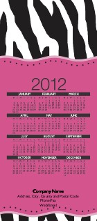 Funky Zebra Slim Calendar Magnets