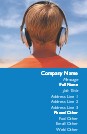 Headphones Full Colour Magnetic Business Cards