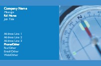 North on the Compass Recycled Business Cards