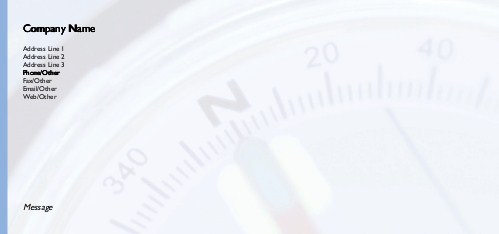 North on the Compass Full Colour Compliment Slips