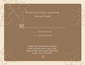 Autumn Bliss Reply Cards