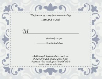Charming Elegance Reply Cards