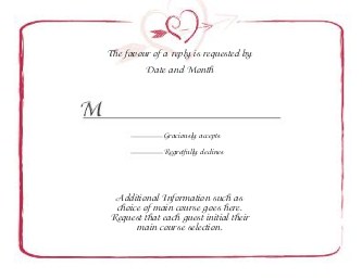 Cupid's Arrow Reply Cards