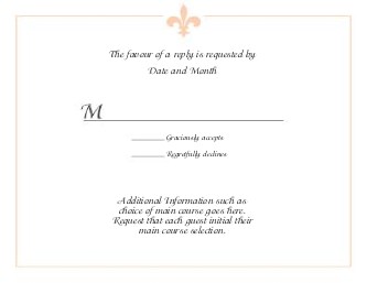 Regal Wedding Reply Cards