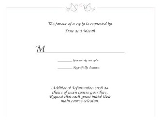 Wedding Doves Reply Cards