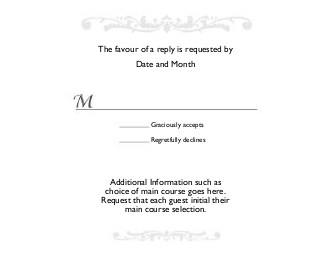 Wedding Elegance Reply Cards