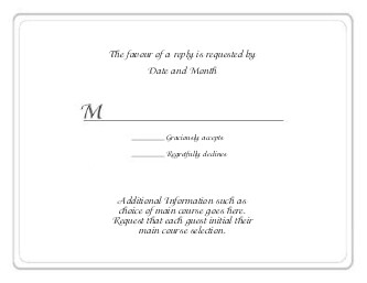 Wedding Simplicity Reply Cards