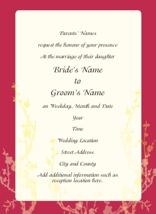 Blooms of Love Wedding Invitations