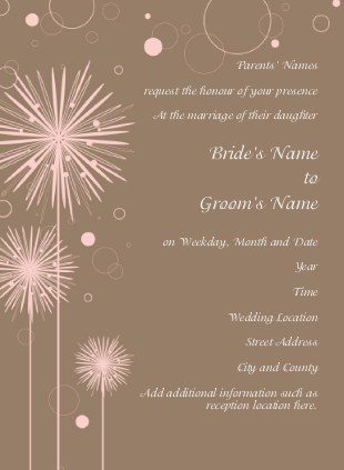 Bubbles and Blooms Wedding Invitations