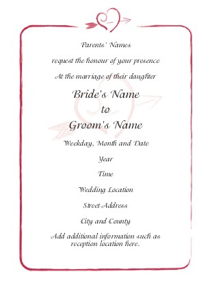 Cupid's Arrow Wedding Invitations