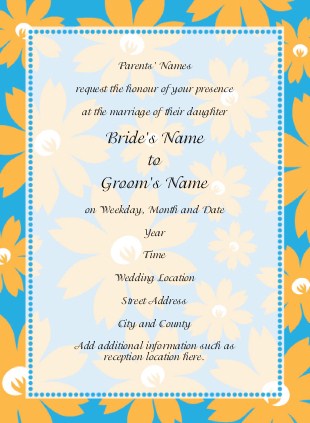 Daisy Chic Wedding Invitations