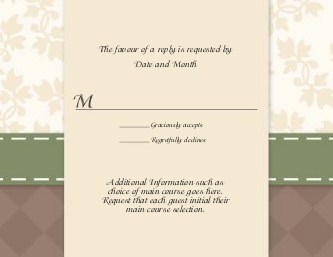 Earthtone Elegance Reply Cards