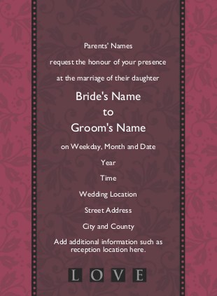 Elegant Inspiration Wedding Invitations