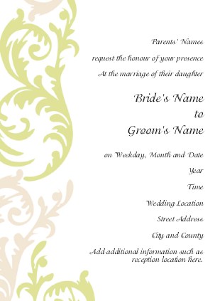 Elegant Swirl Wedding Invitations