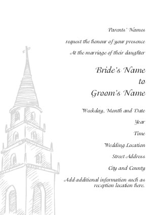 Going to the Chapel Wedding Invitations