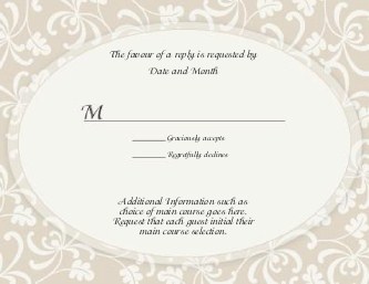 Graceful Foliage Reply Cards