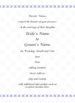 Lavender Chenille Wedding Invitations