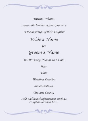 Lavender Flourish Wedding Invitations