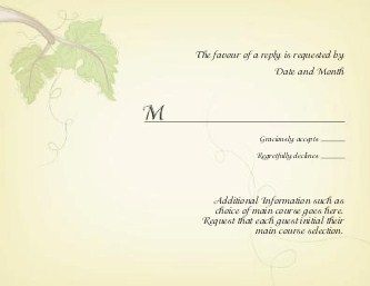 Loving Vines Reply Cards