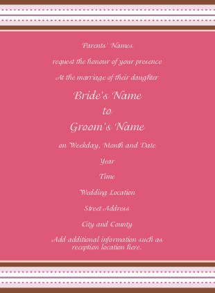 Passion in Pink Wedding Invitations