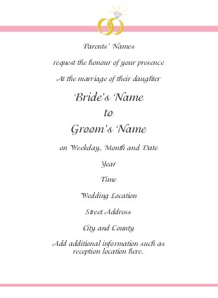 Rings are Rosy Wedding Invitations