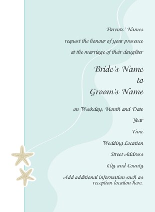 Seaside Romance Wedding Invitations