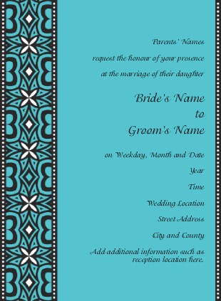 Stylish Brocade Wedding Invitations