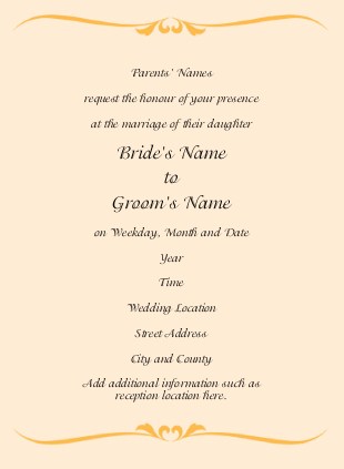 Tangerine Flourish Wedding Invitations