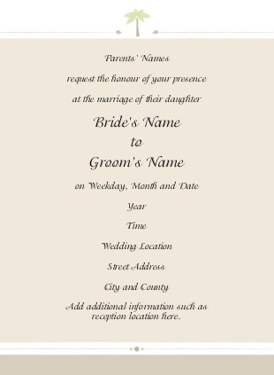 Tropical Breeze Wedding Invitations