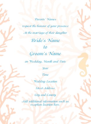 Tropical Tranquility Wedding Invitations
