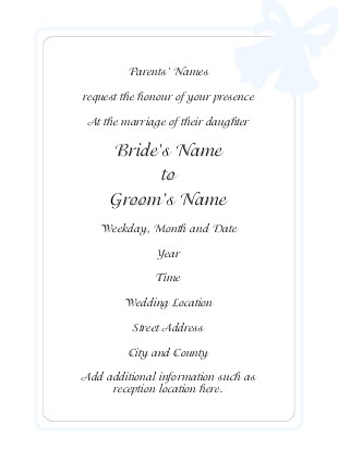 Wedding Bells are Ringing Wedding Invitations