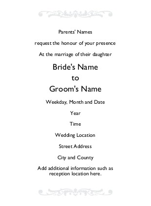 Wedding Elegance Wedding Invitations
